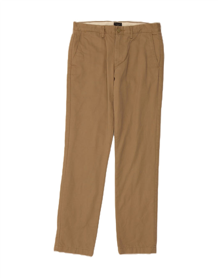 J. CREW Mens Slim Chino Trousers  W30 L32 Brown Cotton Vintage J. Crew and Second-Hand J. Crew from Messina Hembry 