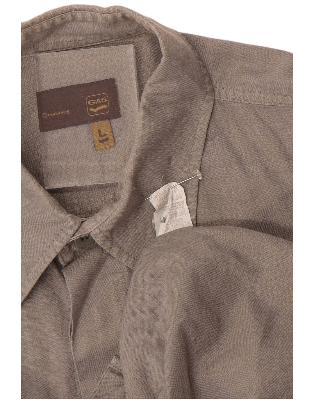 Camisa masculina GAS grande algodão cinza