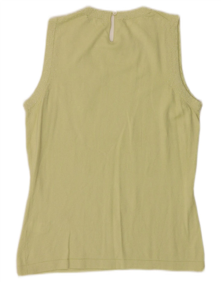 Colete feminino BANANA REPUBLIC UK 10 seda verde pequena