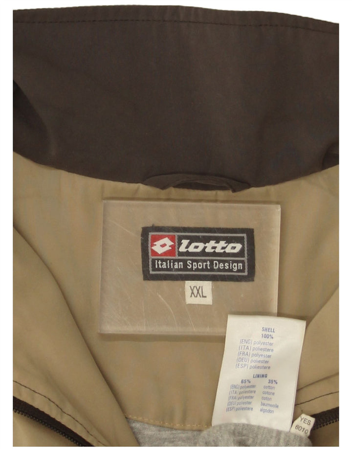 Lotto Mens Treino Top Jaqueta 2XL Poliéster Colourblock Bege