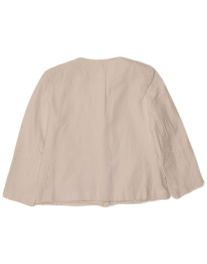 Jaqueta Blazer Feminina ZARA Reino Unido 6 XS Branco