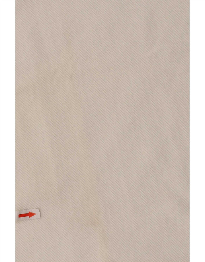 Camisa polo masculina Puma média listrada branca de poliéster