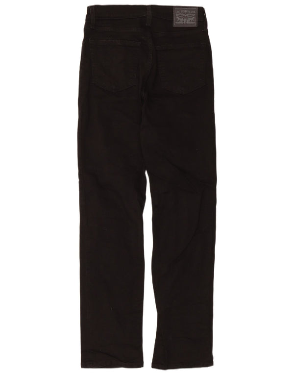 Calça jeans feminina Levi's 724 High Rise Straight W28 L30 algodão preto