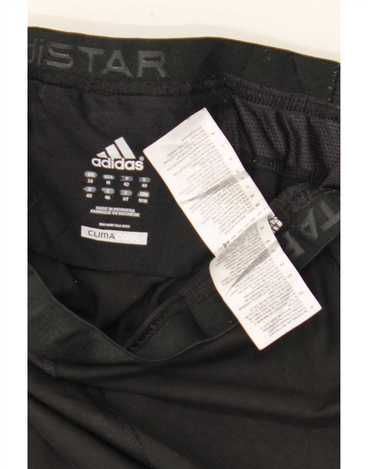Adidas Womens Climacool Capri Leggings UK 14 Médio Preto Poliéster