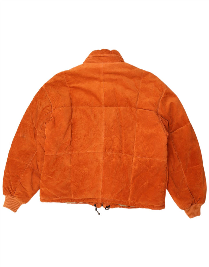 Jaqueta feminina de camurça com capuz Fox UK 18 XL laranja