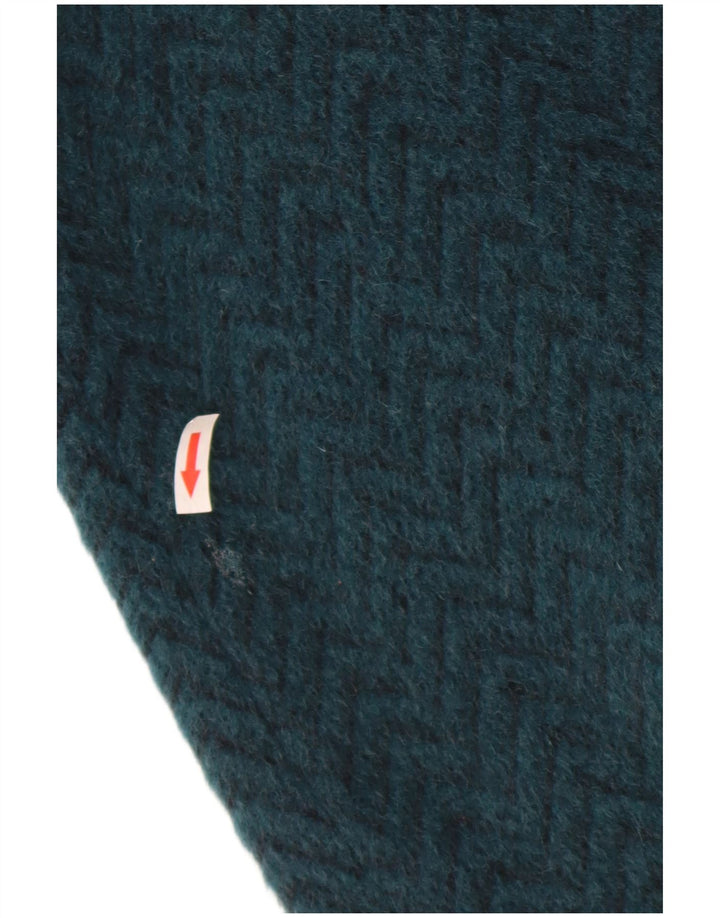 Sobretudo feminino ELENA MIRO UK 18 XL azul chevron lã