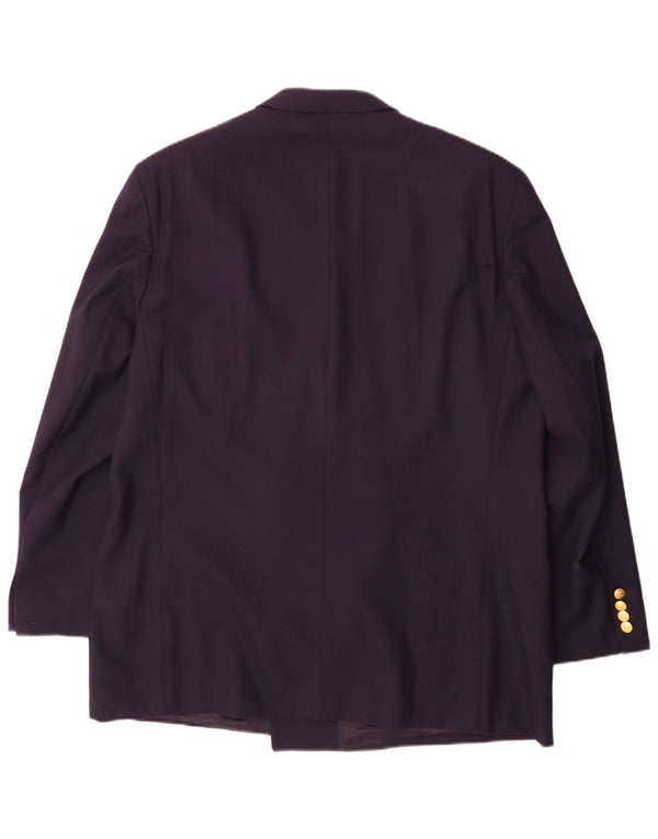 Jaqueta blazer masculina de peito duplo Chaps Ralph Lauren Reino Unido 42 XL azul marinho
