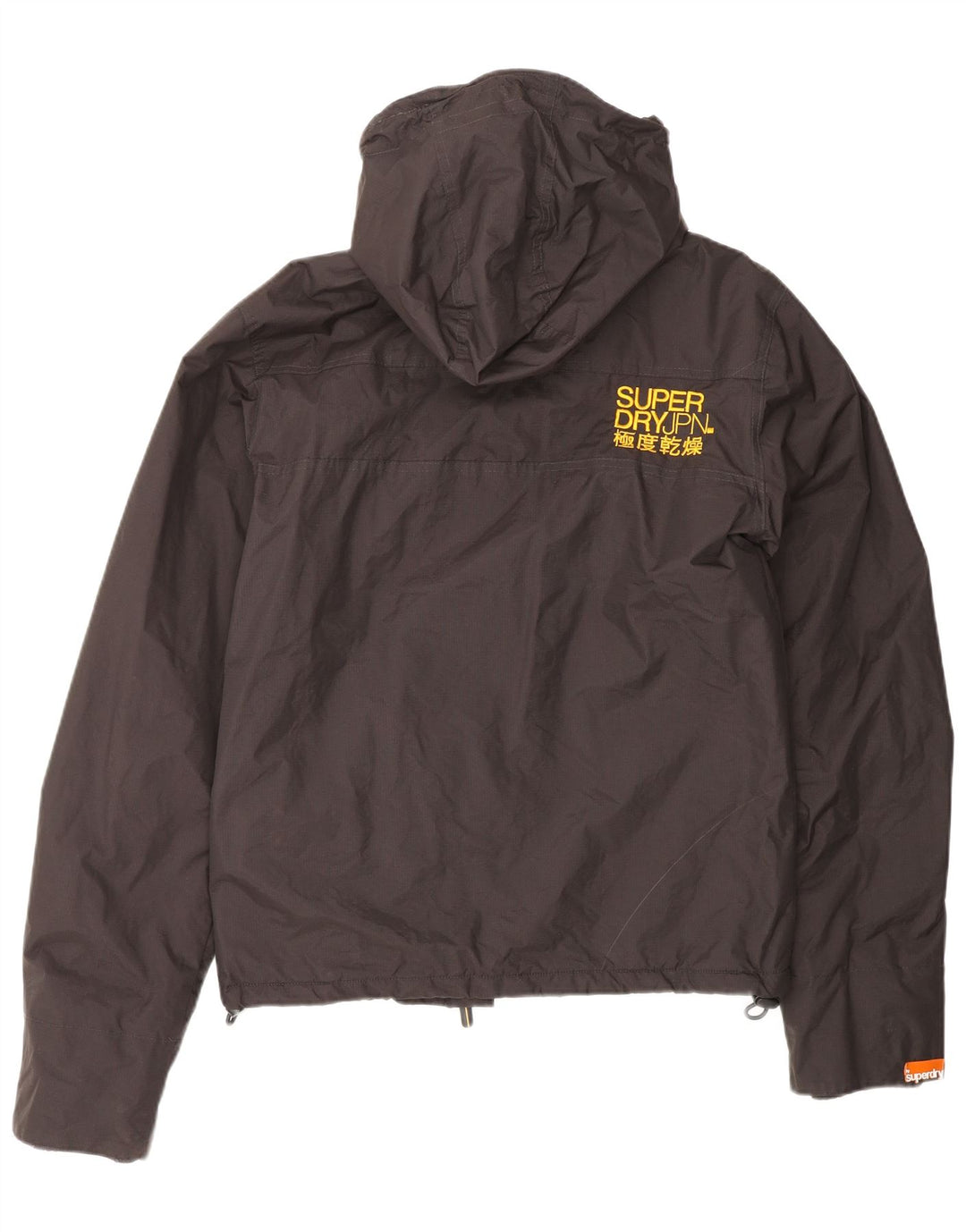 Jaqueta corta-vento feminina superdimensionada com capuz SUPERDRY UK 10 pequena marrom