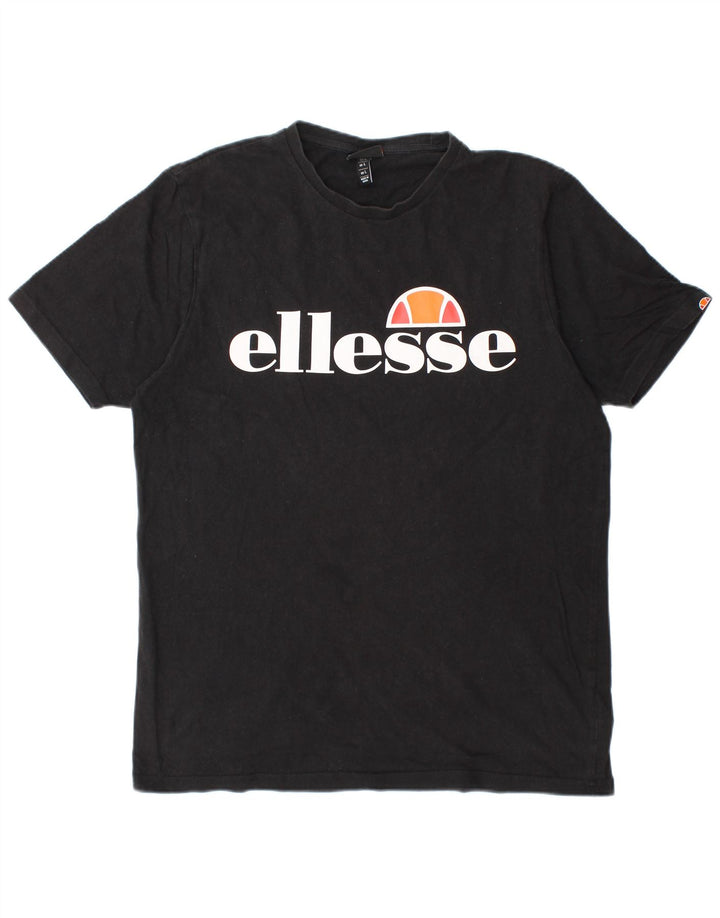 Camiseta masculina gráfica ELLESSE grande preta