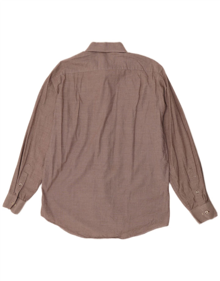 Camisa masculina Izod de algodão marrom médio