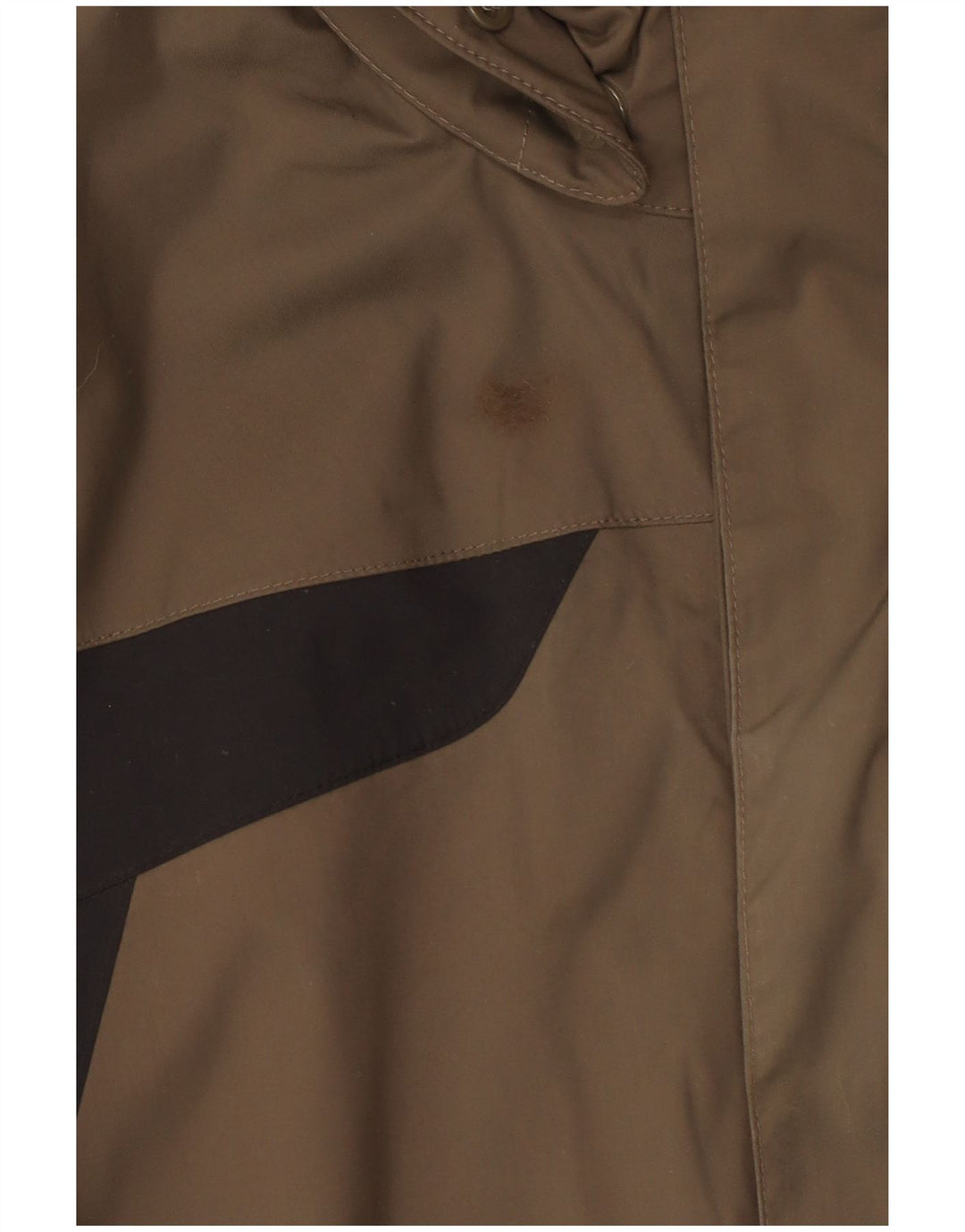 Jaqueta de chuva masculina Jack Wolfskin com capuz UK 36/38 Medium Khaki Colourblock