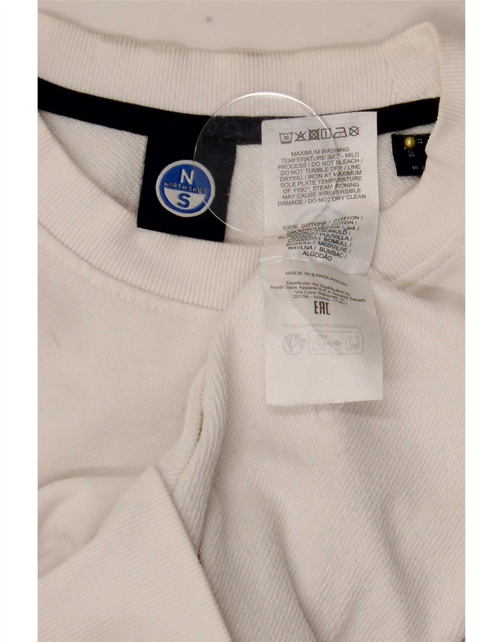 North Sails moletom gráfico masculino jumper pequeno algodão branco
