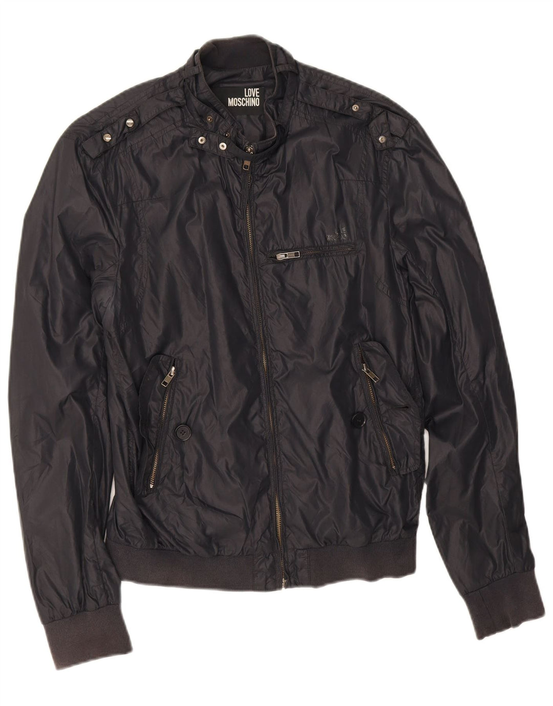 Jaqueta bomber masculina Moschino UK 38 poliamida preta média