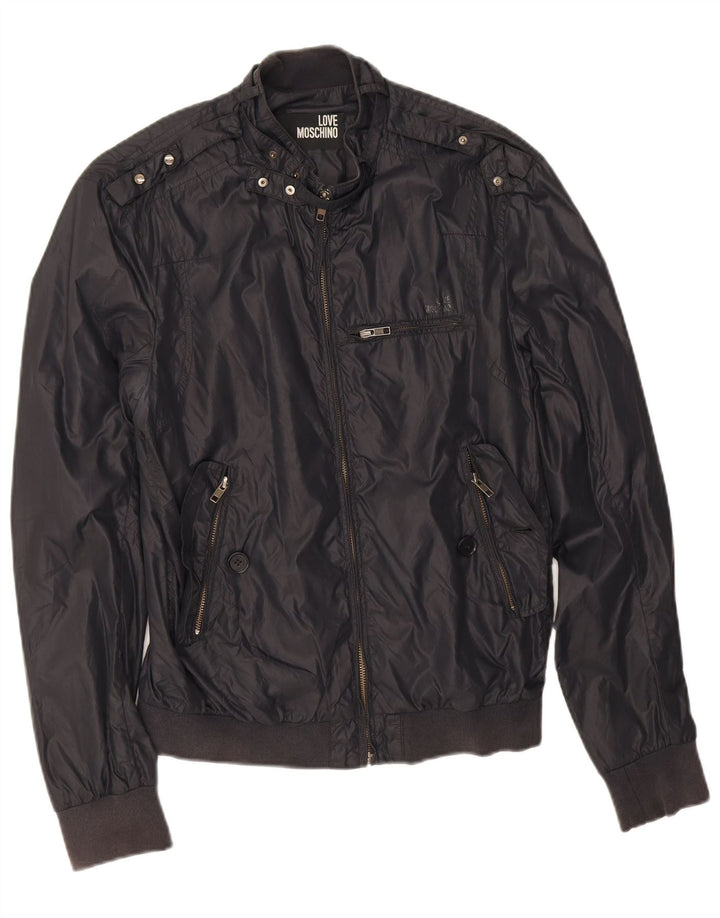 Jaqueta bomber masculina Moschino UK 38 poliamida preta média