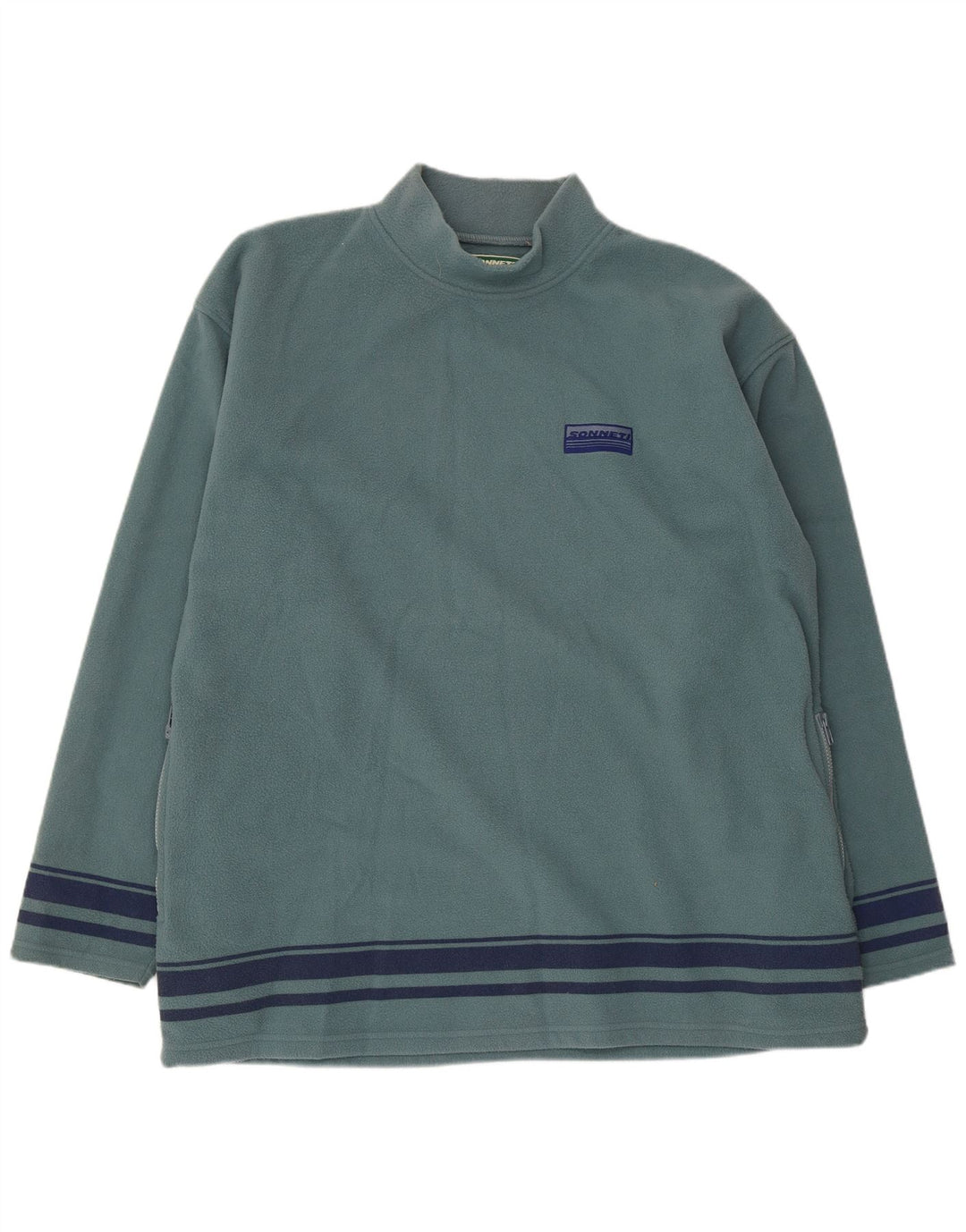 SONNETI Suéter de lã masculino 4XL poliéster listrado azul