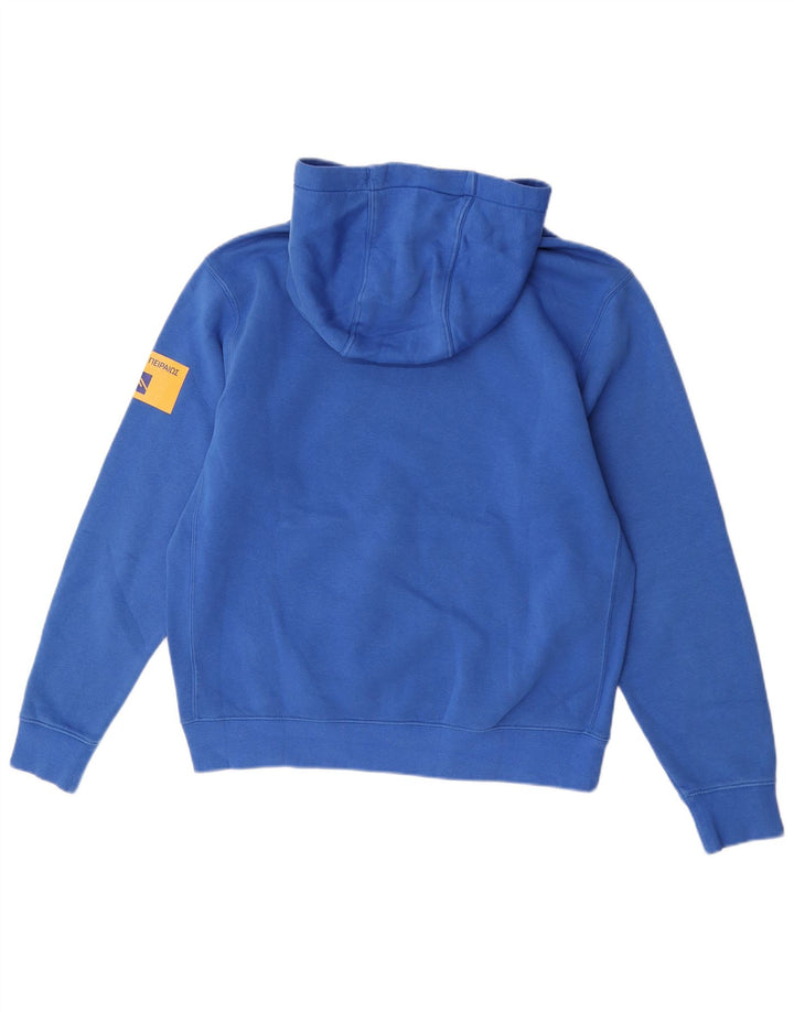 Jumper com capuz gráfico masculino Nike médio azul algodão