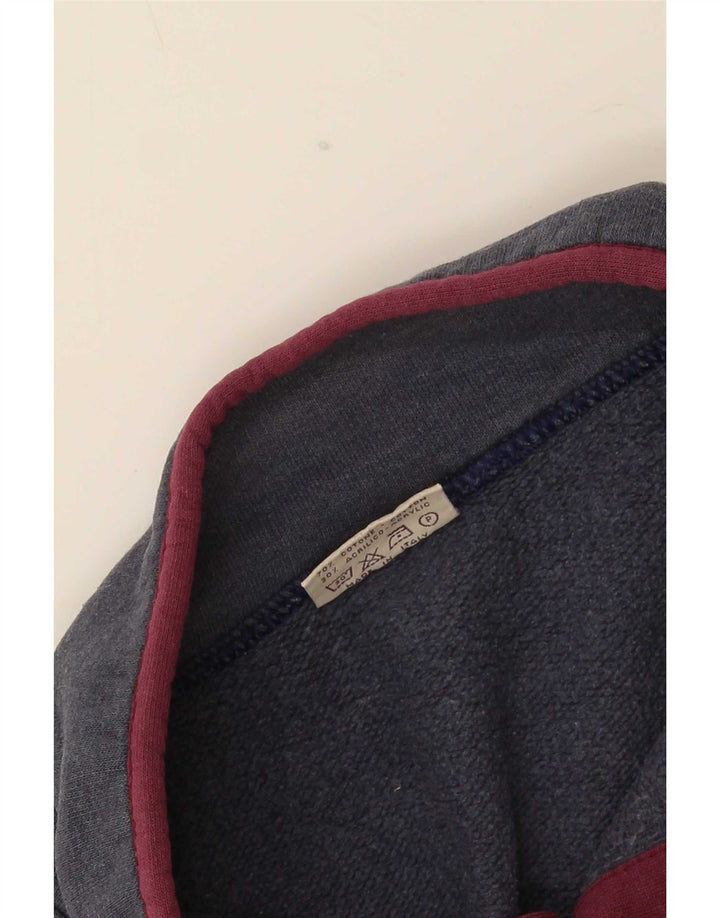 Roby moletom masculino com gola e botão, moletom médio azul marinho, algodão colorblock