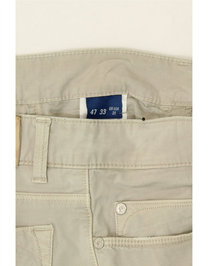 TRUSSARDI Mens Straight Casual Trousers W31 L31 Beige Cotton Vintage Trussardi and Second-Hand Trussardi from Messina Hembry 