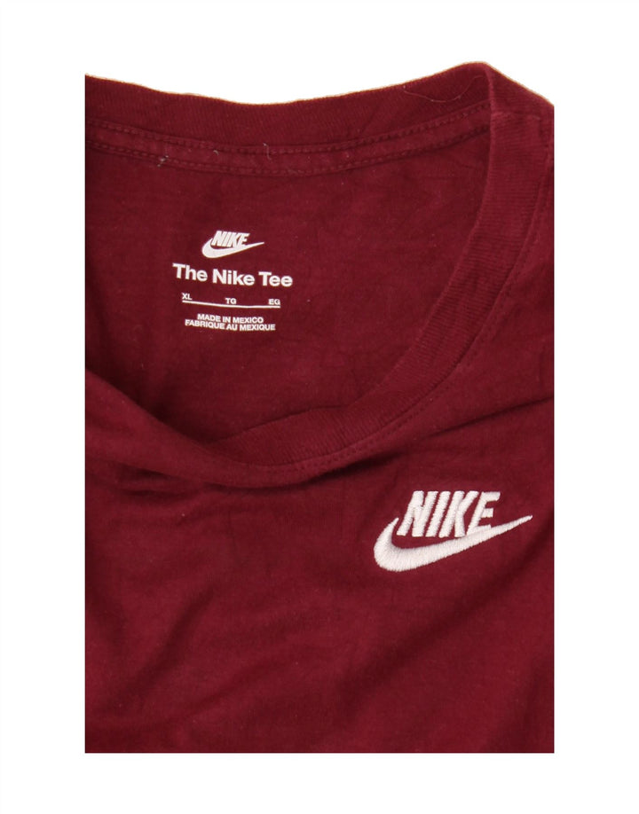 NIKE Womens T-Shirt Top UK 18 XL Burgundy Vintage Nike and Second-Hand Nike from Messina Hembry 