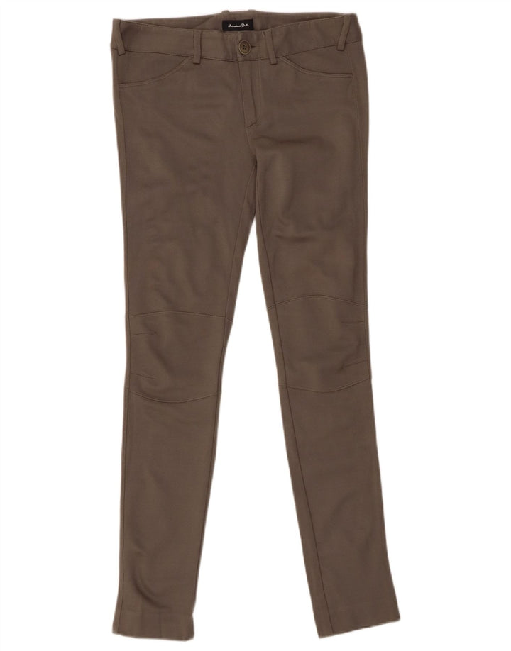 Calça feminina casual skinny MASSIMO DUTTI UE 36 XS W26 L29 cáqui modal