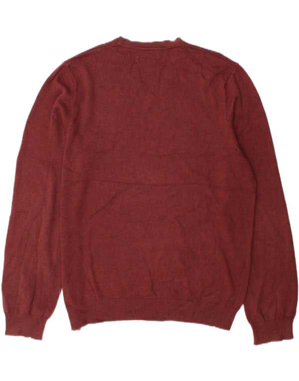 Suéter masculino Marks & Spencer com decote em V XL de algodão marrom