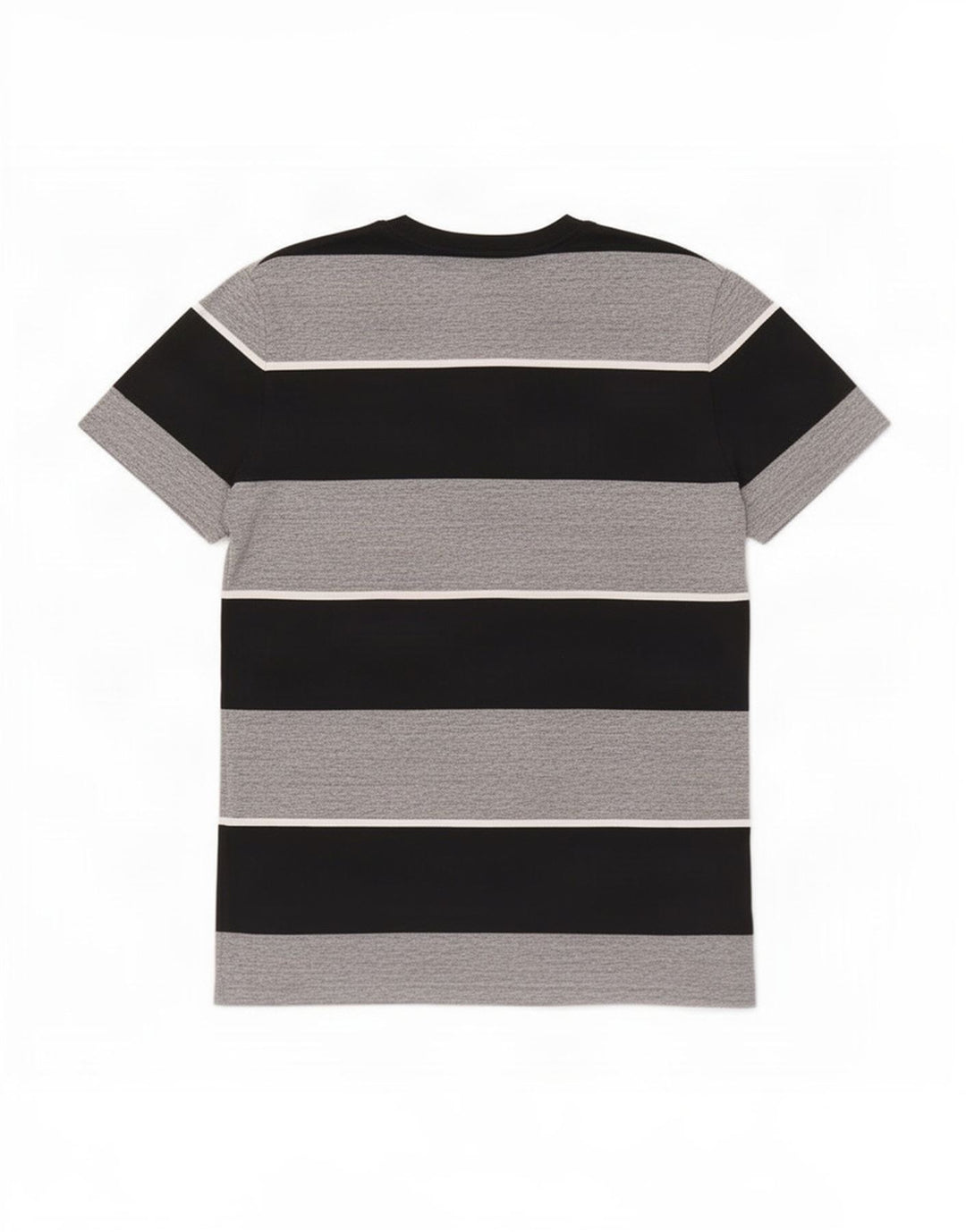 Camiseta masculina Superdry algodão listrado cinza médio