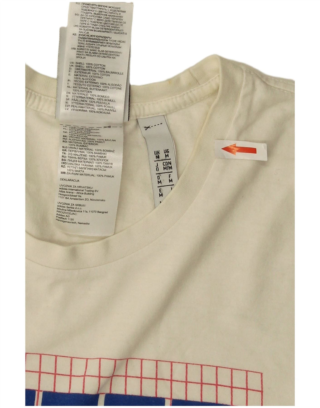 Camiseta Adidas Masculina Graphic Top Médio Off White Algodão