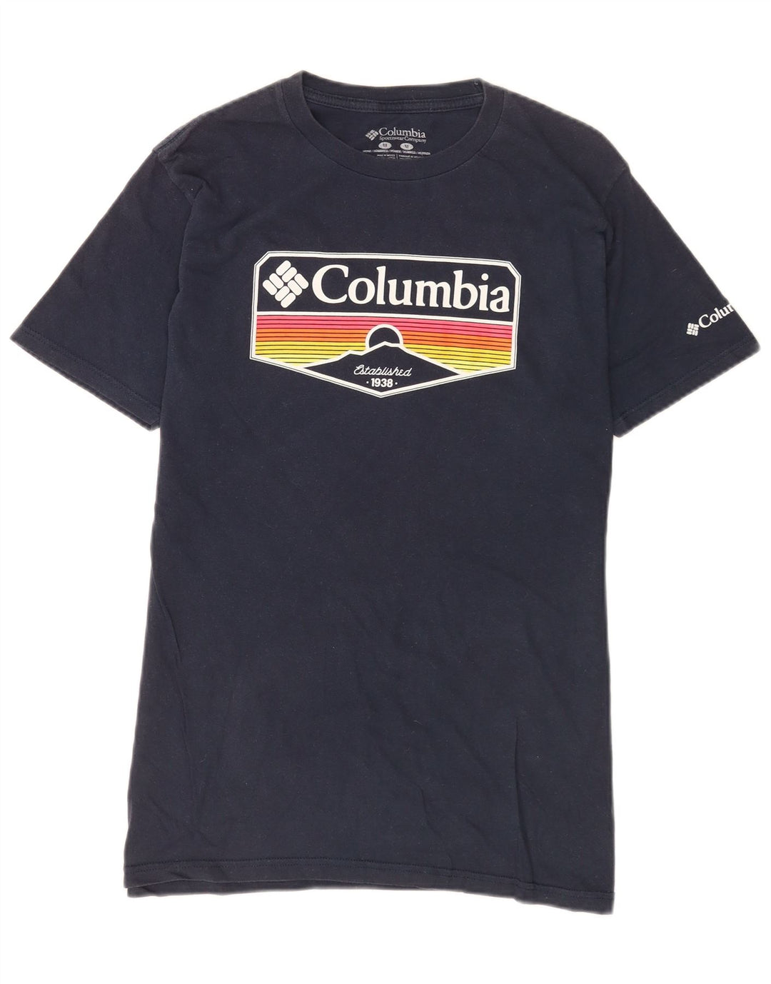 Camiseta Columbia Masculina Graphic Top Médio Algodão Azul Marinho