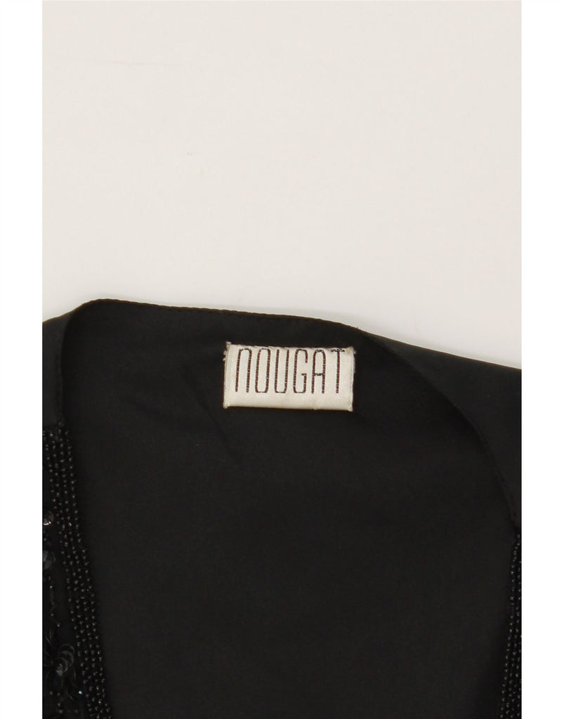 NOUGAT Womens Waistcoat UK 14 Large Black Geometric Vintage Nougat and Second-Hand Nougat from Messina Hembry 