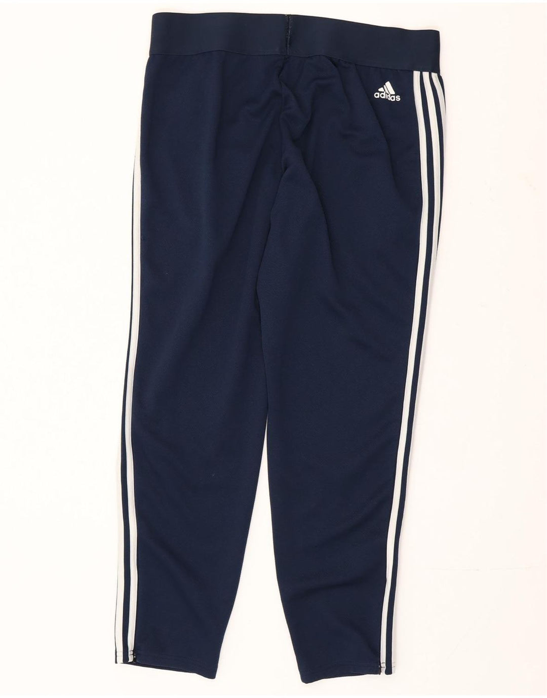 Calça de treino feminina Adidas UK 16/18 grande azul marinho poliéster