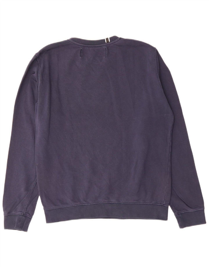 Replay moletom gráfico masculino jumper médio azul marinho algodão