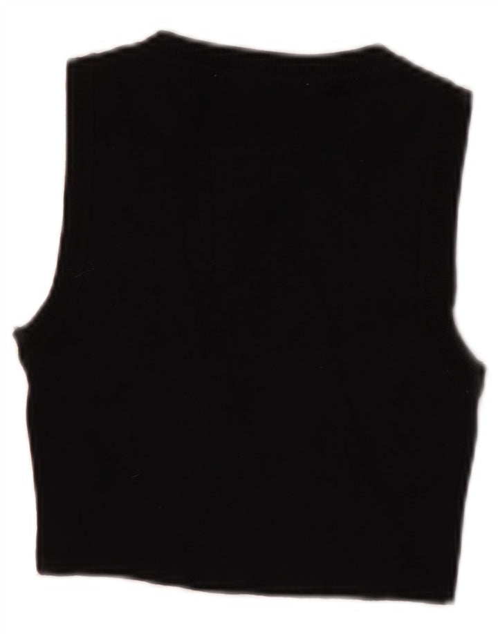 Zara Womens Crop Vest Top Reino Unido 8 Pequeno Preto