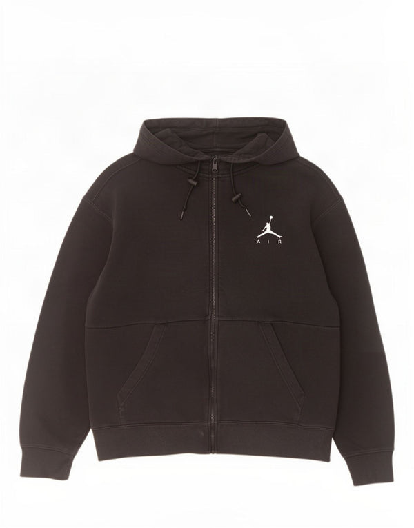 Suéter masculino Jordan com capuz e zíper padrão XL algodão preto
