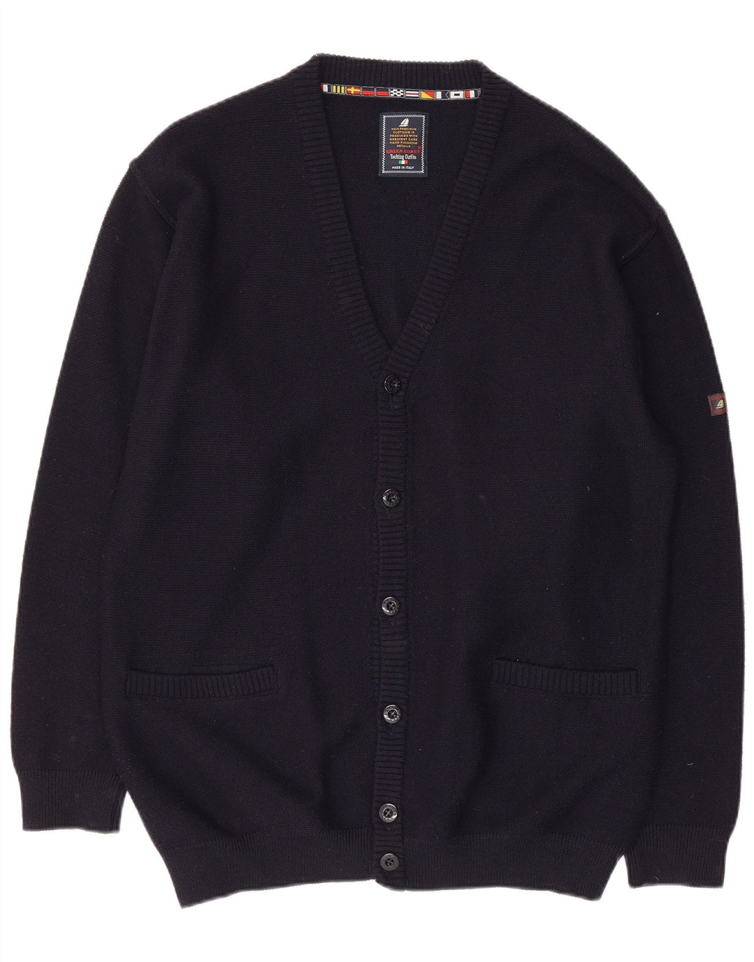 Suéter cardigã masculino GREEN COAST IT 54 XL azul marinho lã merino