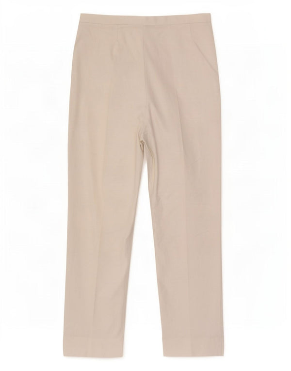 Calça feminina reta casual Marks & Spencer UK 18 XL W36 L29 branca