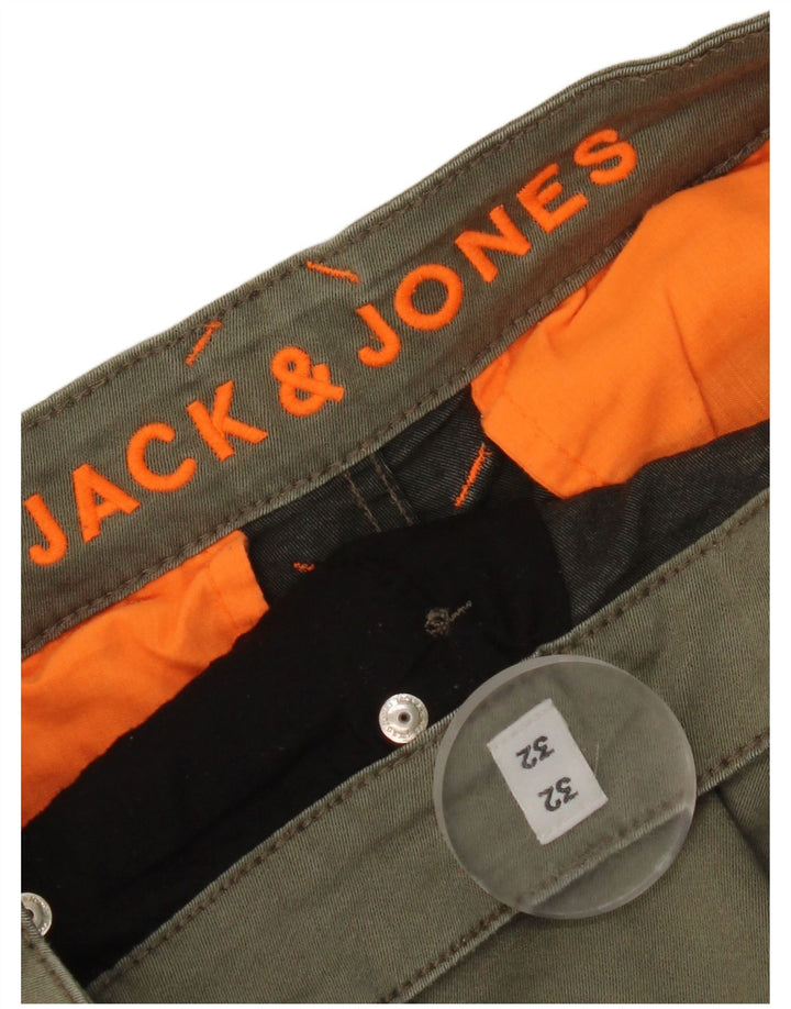 Calça cargo slim masculina Jack & Jones W32 L28 cáqui