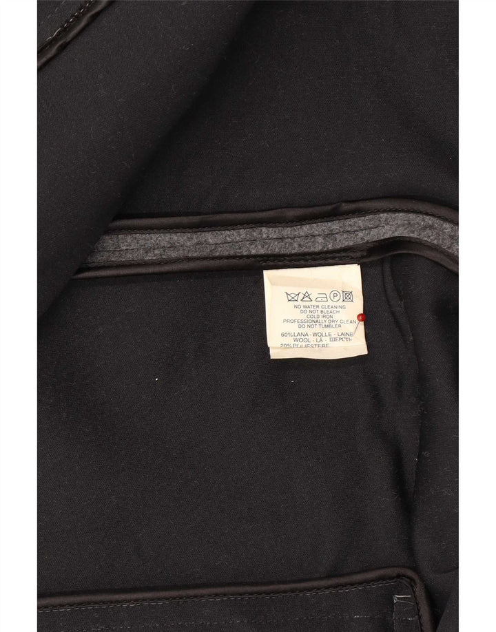 Trussardi Mens Pea Coat IT 48 Lã Cinza Médio