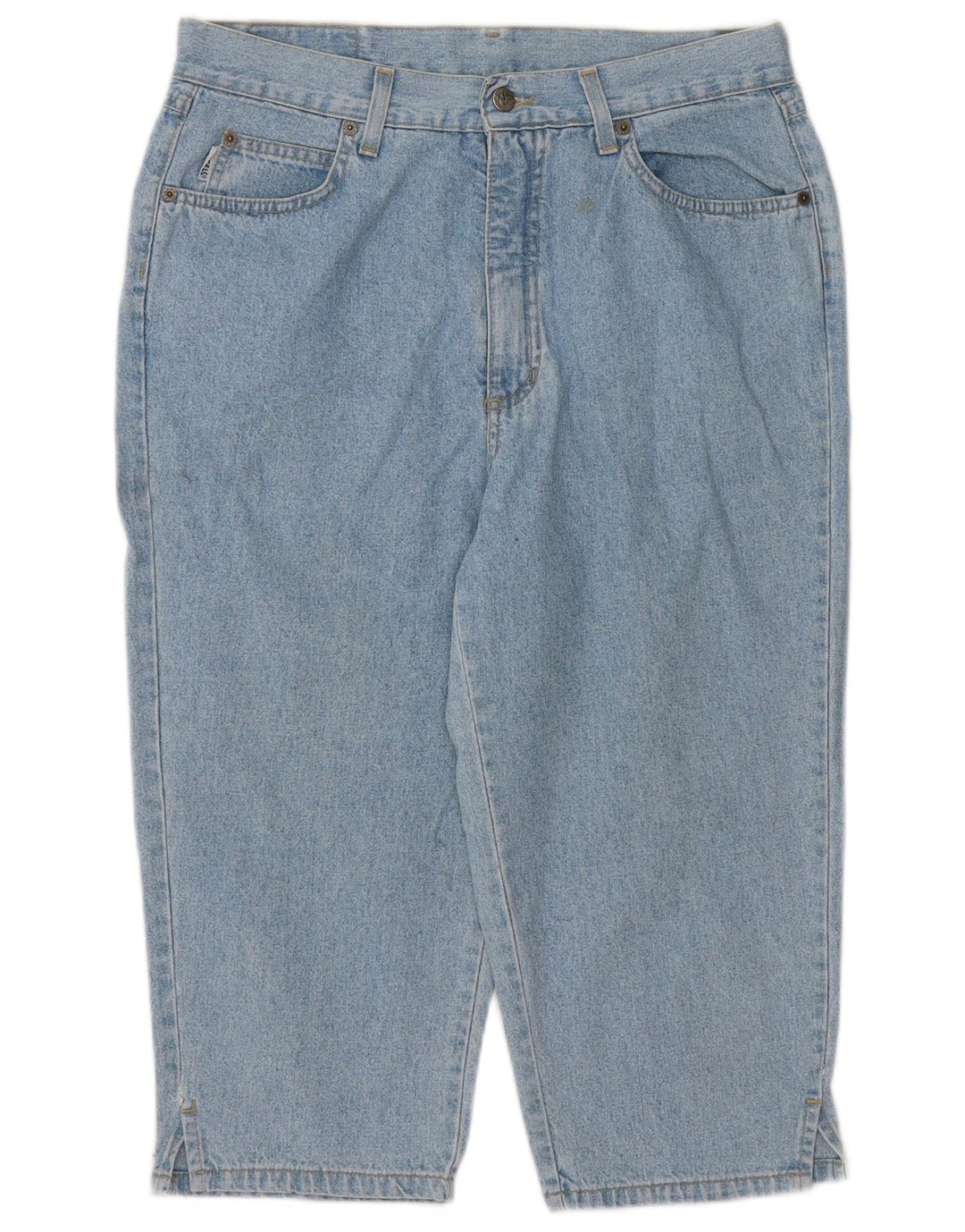 ANGELS Jeans feminino folgado capri IT 44 médio W33 L19 algodão azul