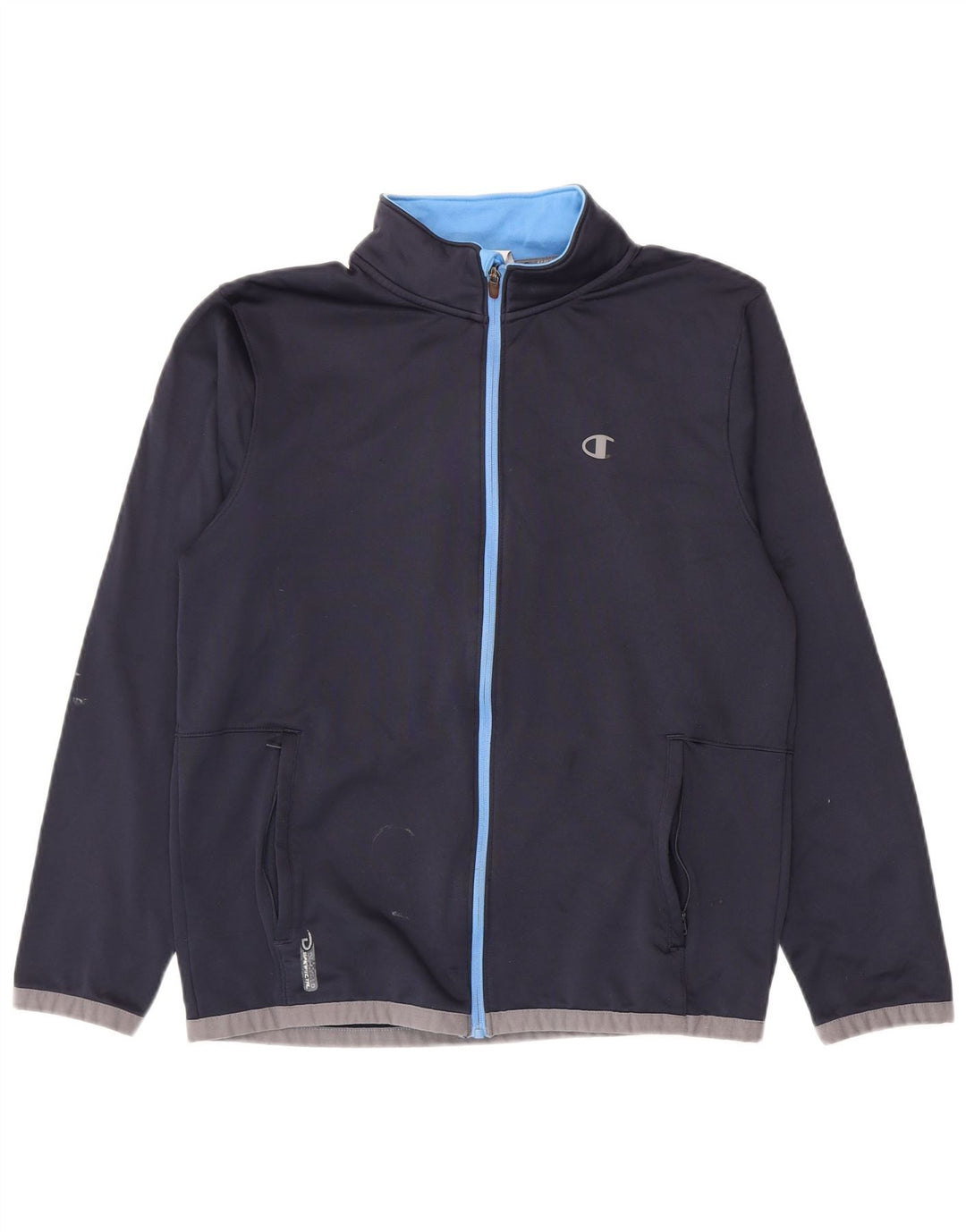 Jaqueta masculina de agasalho Champion médio azul marinho poliéster colorblock
