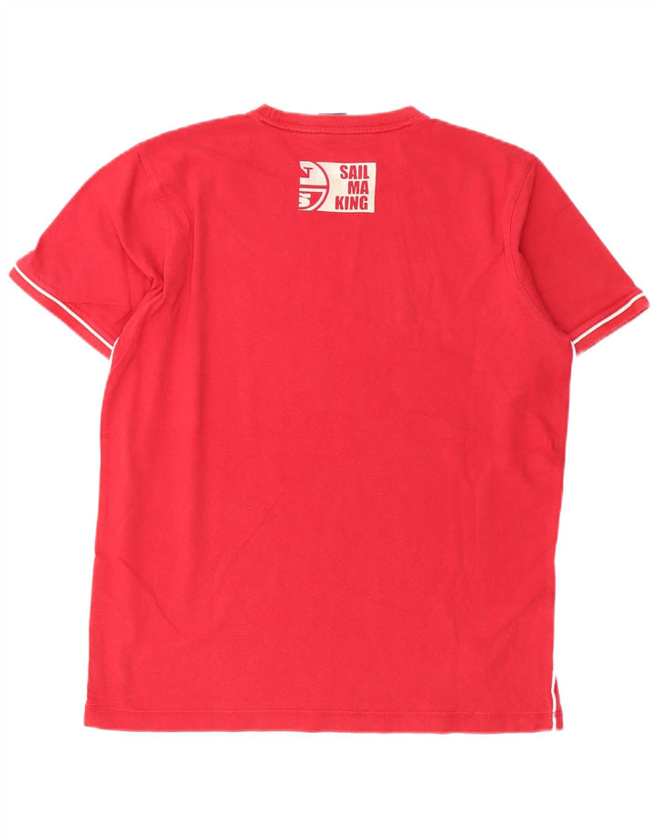 Camiseta gráfica masculina North Sails Top médio algodão vermelho