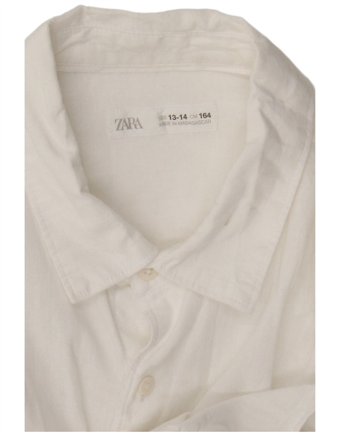 Camisa Zara Meninos 13-14 Anos Branca