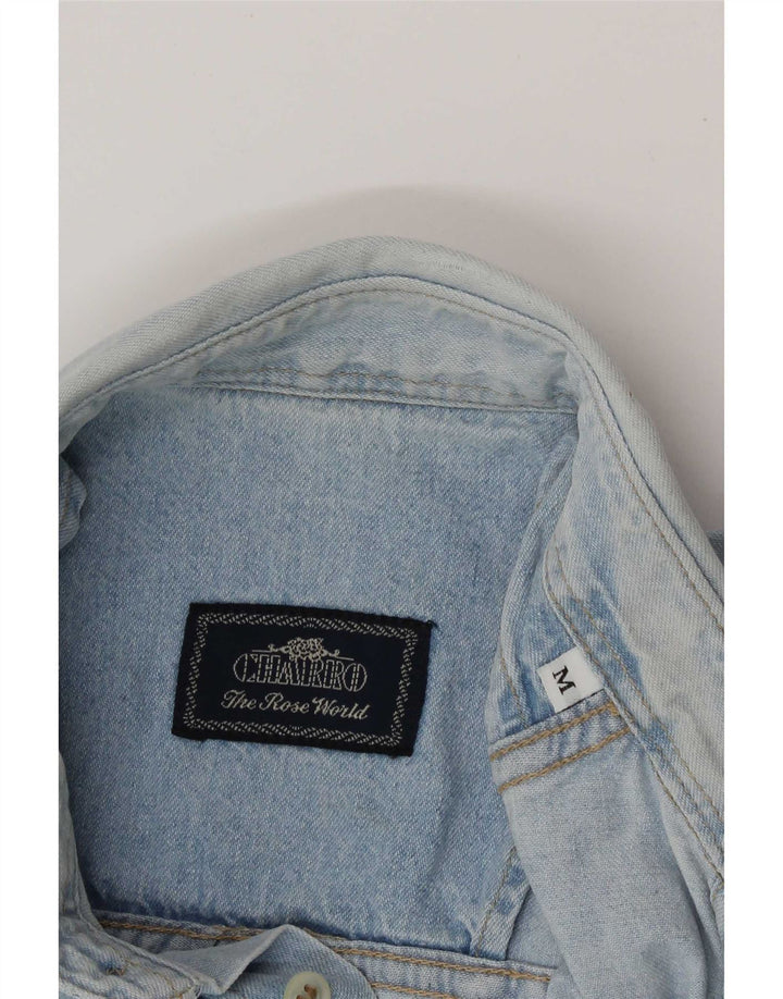 Camisa jeans masculina Charro azul médio