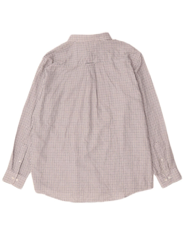 Camisa masculina James Pringle XL poliéster xadrez branco