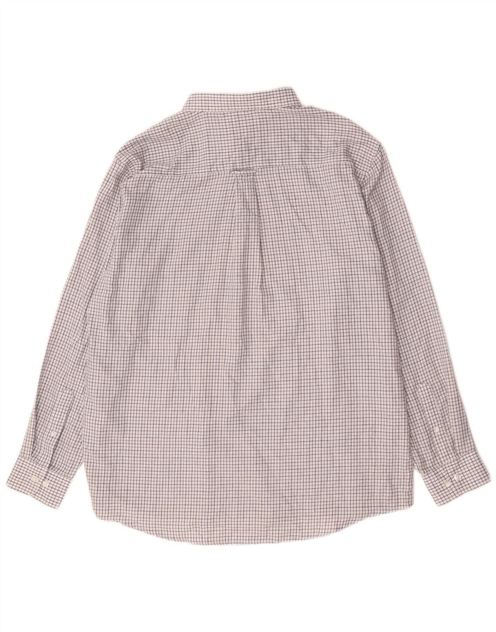 Camisa masculina James Pringle XL poliéster xadrez branco