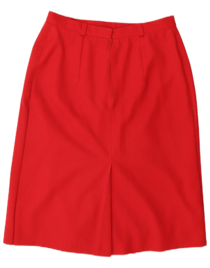Saia feminina vintage linha A W30 lã vermelha média