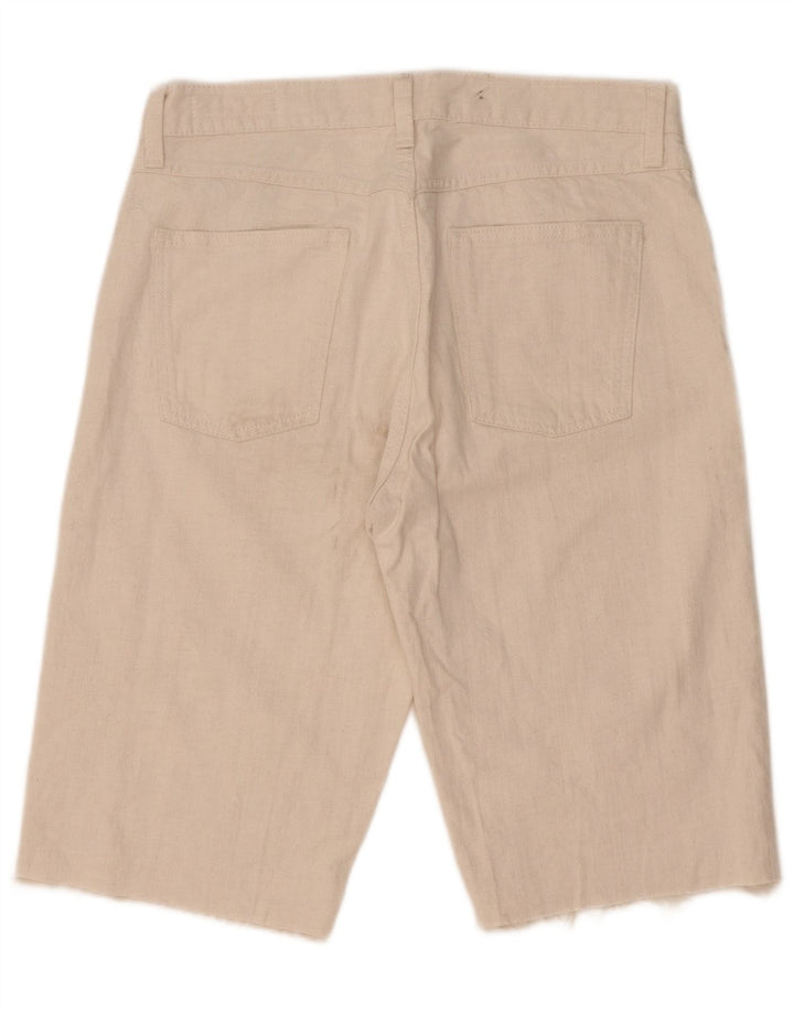 Shorts jeans feminino Zara EU 40 médio W30 algodão branco