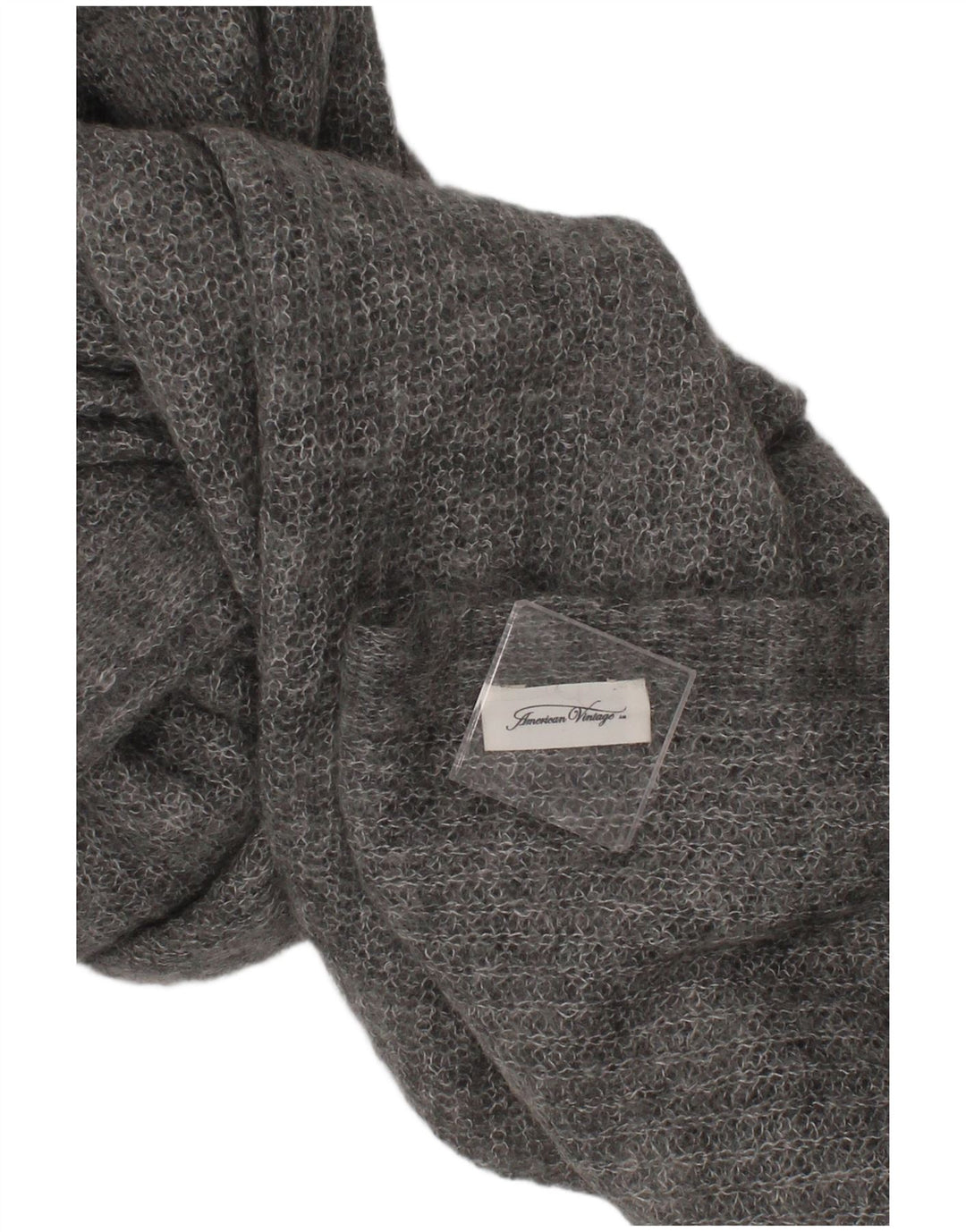 Lenço retangular de malha feminino vintage americano tamanho único cinza