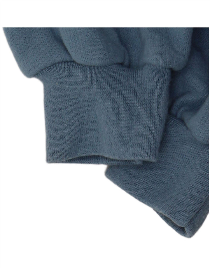 Suéter de cardigã de ajuste solto masculino de ginásio acrílico azul médio