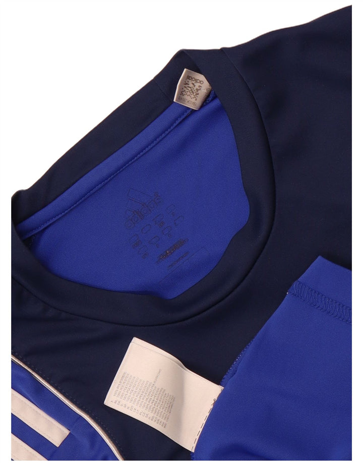 Camiseta Adidas Masculina Graphic Top XS Azul Colorblock Poliéster