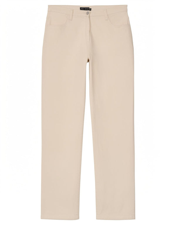 Armani Womens Straight Casual Trousers W30 L28 White Cotton
